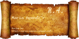 Maria Agenór névjegykártya